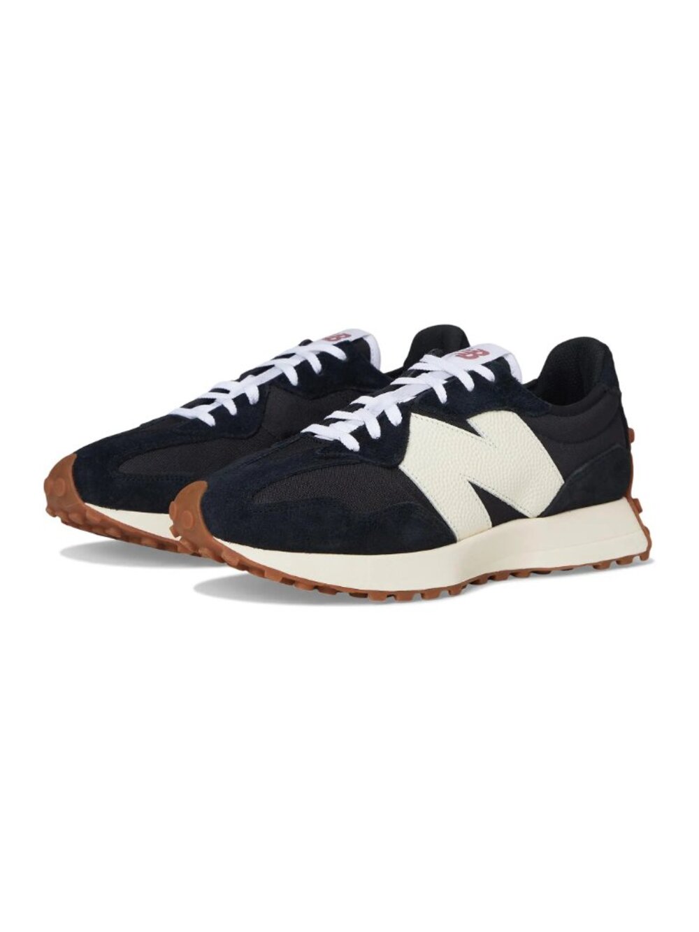 NEW BALANCE 327 Suede/Mesh Sneakers - Color Black / White Womens Size 7.5 US NWT